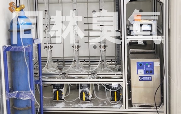 某研究所三柱臭氧反應裝置驗收完畢